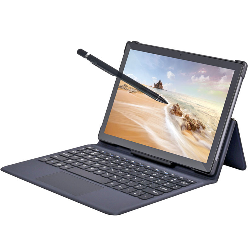 HiDON 10.1 inch Android Tablet PC with Keyboard Stylus Android 10 Pad for Business 4G LTE Tablet Laptop